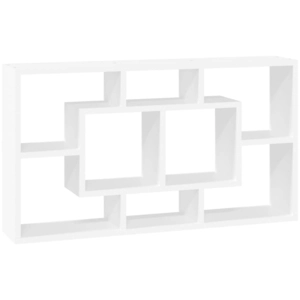 Comparateur de prix : vidaXL Étagère murale 8 compartiments Blanc brillant