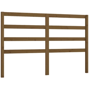 vidaXL Tête de lit Marron miel 126x4x100 cm Bois massif de pin pas cher