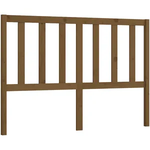 vidaXL Tête de lit Marron miel 146x4x100 cm Bois massif de pin pas cher