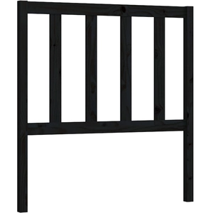 vidaXL Tête de lit Noir 106x4x100 cm Bois massif de pin pas cher