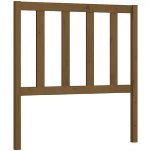 vidaXL Tête de lit Marron miel 106x4x100 cm Bois massif de pin pas cher