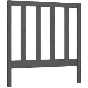 vidaXL Tête de lit Gris 81x4x100 cm Bois massif de pin pas cher