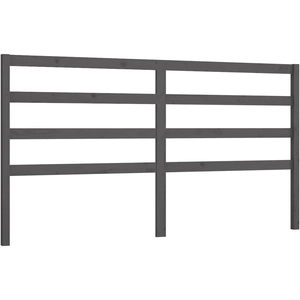 vidaXL Tête de lit Gris 206x4x100 cm Bois massif de pin pas cher