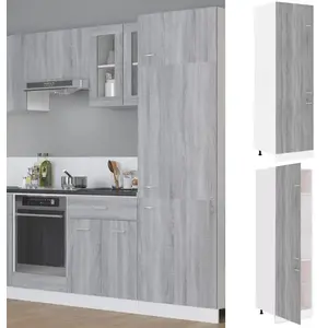 Comparateur de prix : vidaXL Armoire à réfrigérateur Sonoma gris 60x57x207 cm Bois