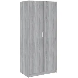 Comparateur de prix : vidaXL Garde-robe Sonoma gris 80x52x180 cm Bois d'ingénierie
