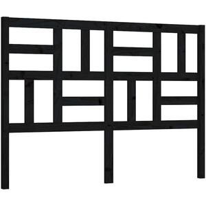 vidaXL Tête de lit Noir 126x4x104 cm Bois massif de pin pas cher