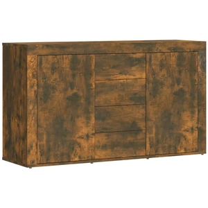 vidaXL Buffet Chêne fumé 120x36x69 cm Bois d'ingénierie pas cher