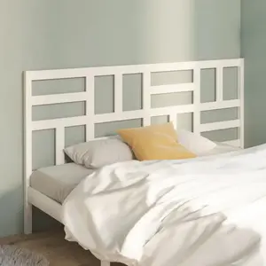 vidaXL Tête de lit Blanc 186x4x104 cm Bois massif de pin pas cher