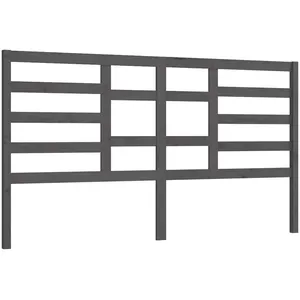 vidaXL Tête de lit Gris 206x4x104 cm Bois massif de pin pas cher