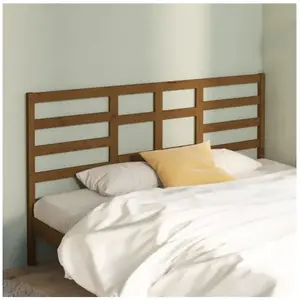 vidaXL Tête de lit Marron miel 206x4x104 cm Bois massif de pin pas cher