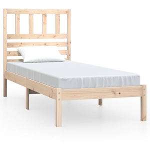 vidaXL Cadre de lit Bois de pin massif 90x200 cm pas cher