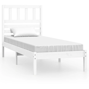 vidaXL Cadre de lit blanc 75x190 cm petit simple bois massif de pin pas cher