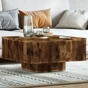 Comparateur de prix : vidaXL Table basse Chêne fumé 60x60x31,5 cm Bois d'ingénierie 815837