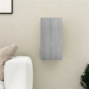 vidaXL Meuble TV Sonoma gris 30,5x30x60 cm Bois d'ingénierie pas cher