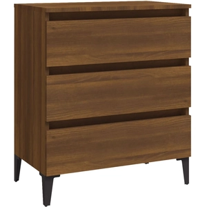 vidaXL Buffet Chêne marron 60x35x69 cm Bois d'ingénierie pas cher