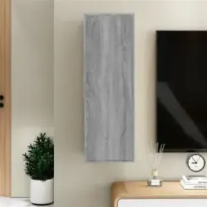 vidaXL Meuble TV Sonoma gris 30,5x30x90 cm Bois d'ingénierie pas cher