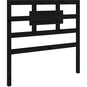 vidaXL Tête de lit Noir 95,5x4x100 cm Bois massif de pin pas cher