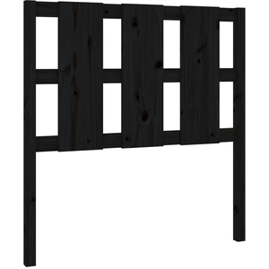vidaXL Tête de lit Noir 105,5x4x100 cm Bois massif de pin pas cher