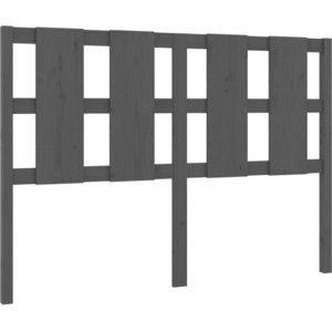 vidaXL Tête de lit Gris 125,5x4x100 cm Bois massif de pin pas cher