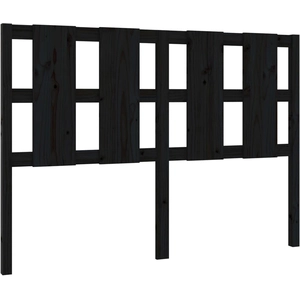 vidaXL Tête de lit Noir 125,5x4x100 cm Bois massif de pin pas cher