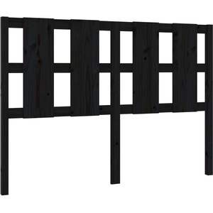 vidaXL Tête de lit Noir 155,5x4x100 cm Bois massif de pin pas cher