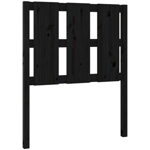 vidaXL Tête de lit Noir 80,5x4x100 cm Bois massif de pin pas cher
