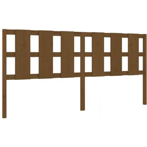 vidaXL Tête de lit Marron miel 205,5x4x100 cm Bois massif de pin pas cher