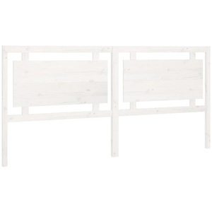 vidaXL Tête de lit Blanc 205,5x4x100 cm Bois massif de pin pas cher