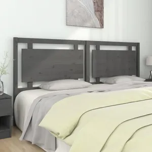vidaXL Tête de lit Gris 205,5x4x100 cm Bois massif de pin pas cher