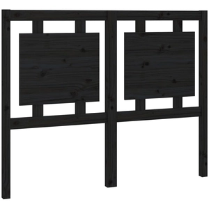 vidaXL Tête de lit Noir 205,5x4x100 cm Bois massif de pin pas cher