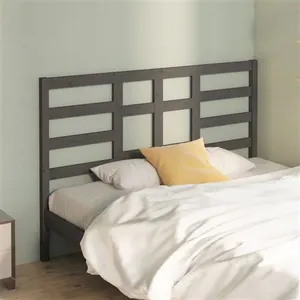 vidaXL Tête de lit Gris 166x4x104 cm Bois massif de pin pas cher