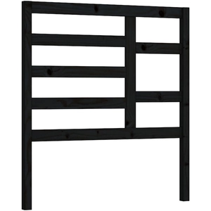vidaXL Tête de lit Noir 81x4x104 cm Bois massif de pin pas cher