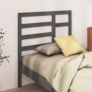 Comparateur de prix : vidaXL Tête de lit Gris 96x4x104 cm Bois massif de pin