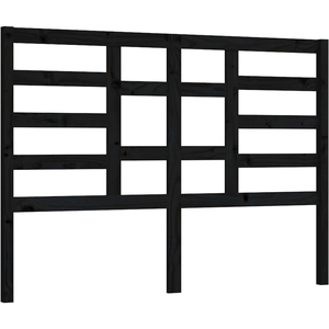 vidaXL Tête de lit Noir 126x4x104 cm Bois massif de pin pas cher