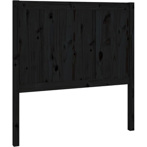 vidaXL Tête de lit Noir 95,5x4x100 cm Bois massif de pin pas cher