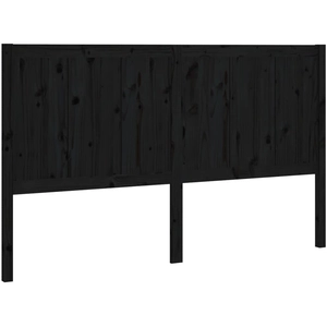 vidaXL Tête de lit Noir 205,5x4x100 cm Bois massif de pin pas cher