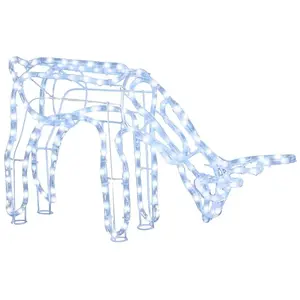 vidaXL Renne de Noël Blanc froid 73x31x45 cm pas cher