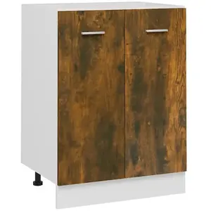vidaXL Armoire de plancher Chêne fumé 60x46x81,5 cm Bois d'ingénierie pas cher