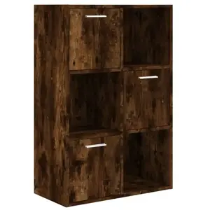 vidaXL Armoire de rangement Chêne fumé 60x29,5x90 cm pas cher