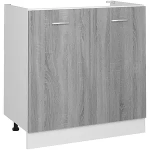 Comparateur de prix : vidaXL Armoire de plancher d'évier Sonoma gris 80x46x81,5 cm