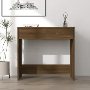 vidaXL Bureau Chêne marron 80x40x75 cm Bois d'ingénierie pas cher