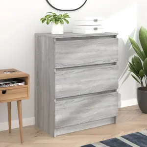 Comparateur de prix : vidaXL Buffet Sonoma gris 60x35x76 cm Bois d'ingénierie
