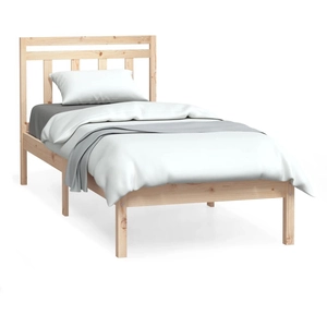 vidaXL Cadre de lit 75x190 cm Petit simple Bois massif pas cher