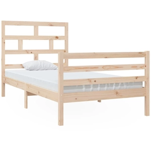 vidaXL Cadre de lit Bois de pin massif 100x200 cm pas cher