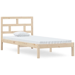 vidaXL Cadre de lit Bois de pin massif 120x200 cm pas cher