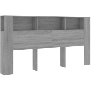 vidaXL Armoire de tête de lit Sonoma gris 200x18,5x104,5 cm pas cher