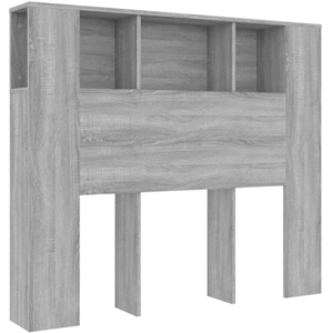 vidaXL Armoire de tête de lit sonoma gris 120x18,5x102,5 cm pas cher