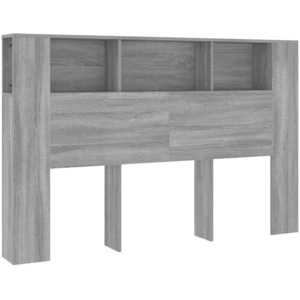 vidaXL Armoire de tête de lit Sonoma gris 160x18,5x104,5 cm pas cher