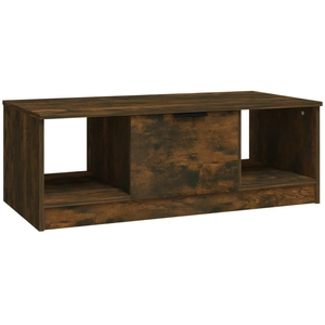 vidaXL Table basse chêne fumé 102x50x36 cm bois d'ingénierie pas cher