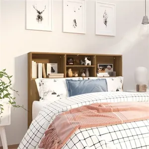 vidaXL Armoire de tête de lit Chêne marron 120x19x103,5 cm pas cher
